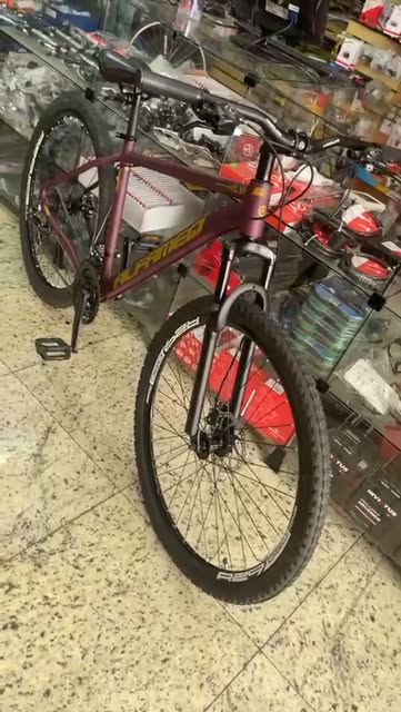 Bicicleta aro 29 vinho com freio a disco